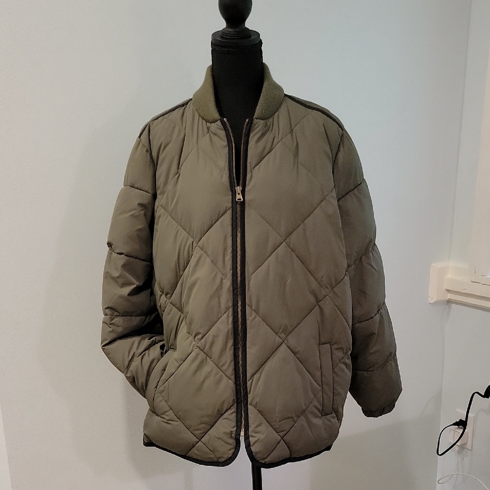 Land's End Primaloft Bomber Puffer Coat Womens Plus Size 1x